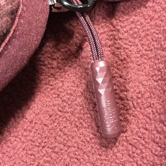 The North Face Jacket Womens Medium Burgundy Full Zip Fleece Hooded Hoodie - Picture 5 of 9